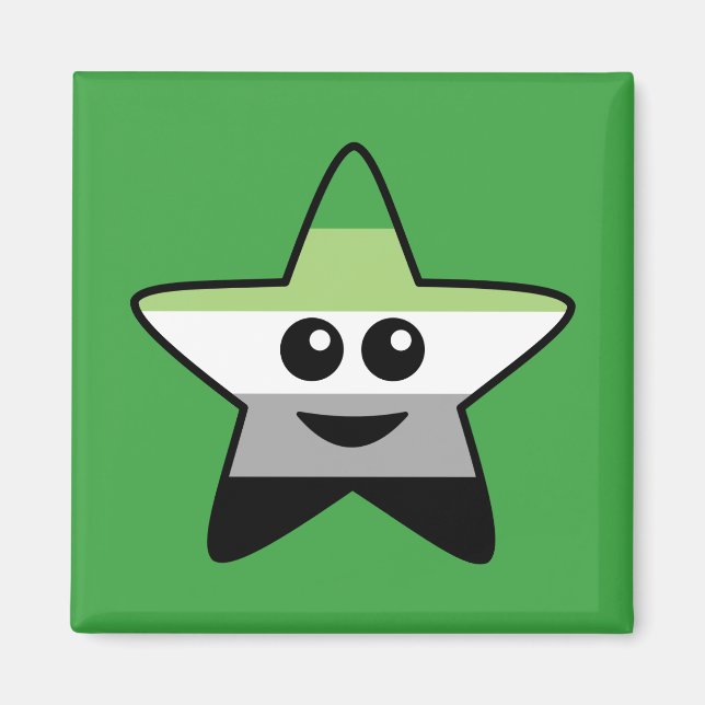 Imã Magneta quadrada de estrelas romântica (Frente)