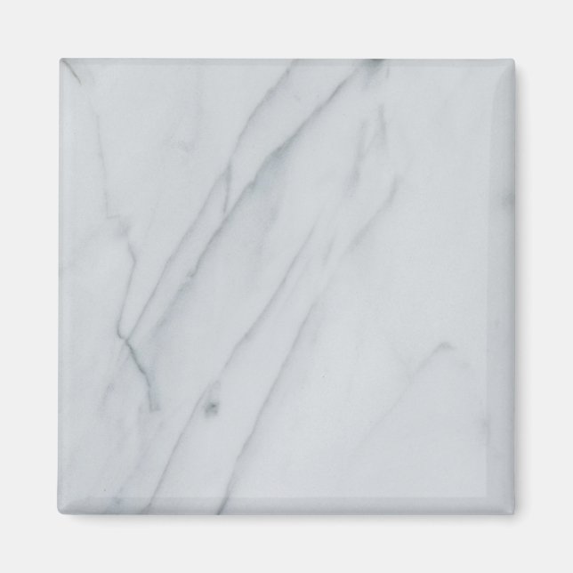 Imã Magneta Quadrada de Pedra Branco (Frente)