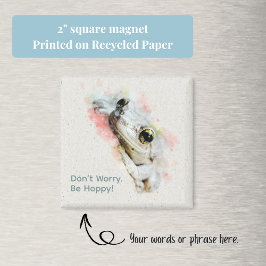 Imã Magneta Quadrada Simples de Cor de Água do Sapo Ca