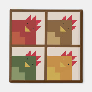 Imã Magneta Quilt de Frango