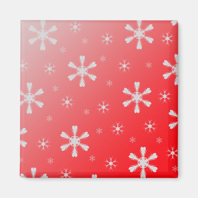 Imã Magneta Red Snowflake (Frente)