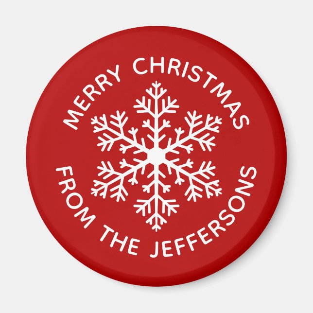 Imã Magneta Red Snowflake (Frente)