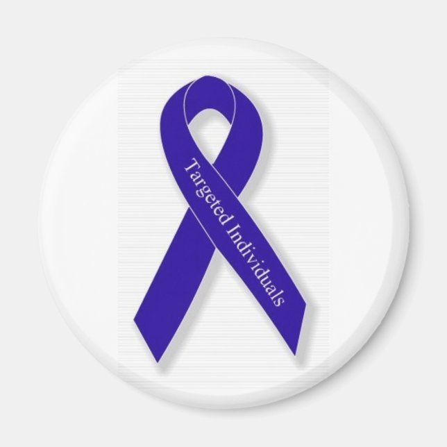 Imã Magneta redonda com logotipo de fita indigo (Frente)