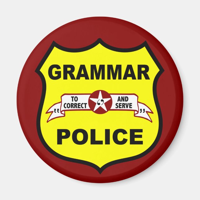 Imã Magneta redonda da polícia gramatical (Frente)