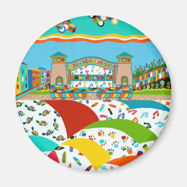 Imã Magneta redonda de Banda de Sea Isle (Frente)