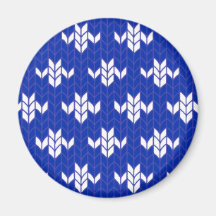 Imã Magneta redonda KNIT AZUL SCANDIA