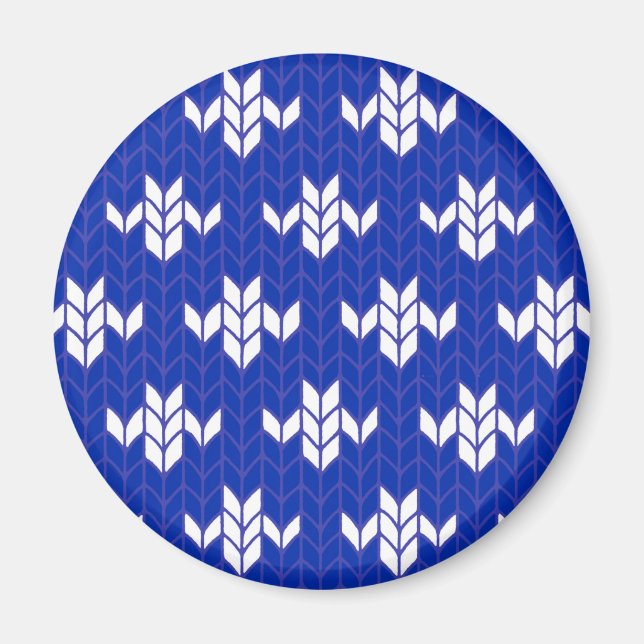Imã Magneta redonda KNIT AZUL SCANDIA (Frente)