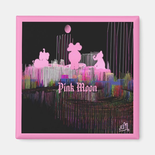 Imã Magneta rosa (Frente)