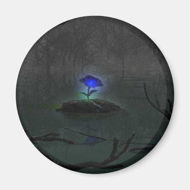 Imã Magneta Rosa azul (Frente)