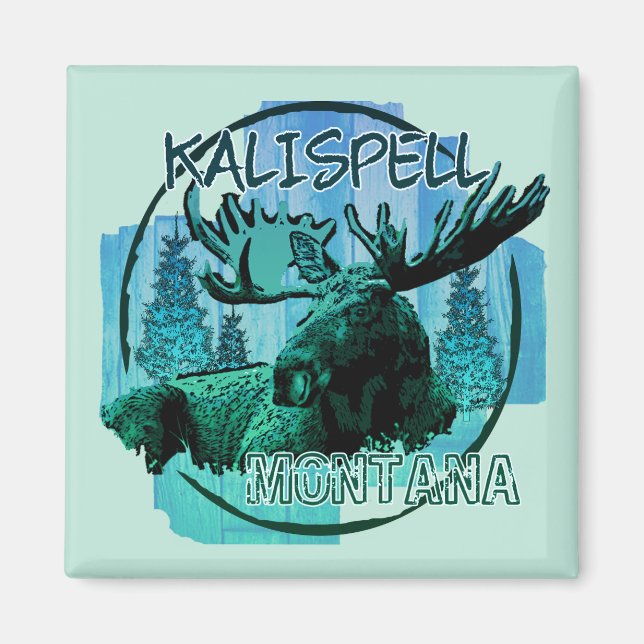 Imã Magneta rustical de Kalispell Montana (Frente)