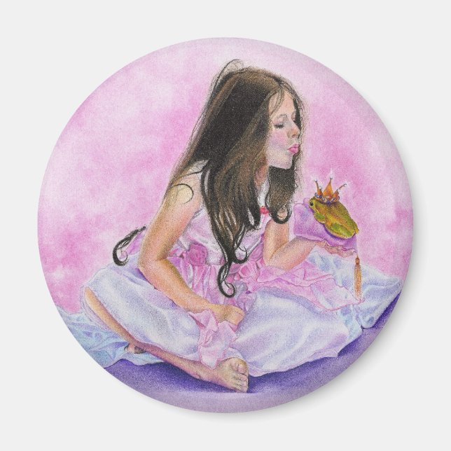 Imã Magneta Sapo de beijo da Princesa (Frente)