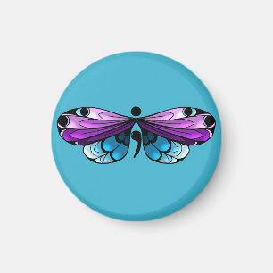Imã Magneta Semi-Colon da Borboleta de Sensibilizaçã