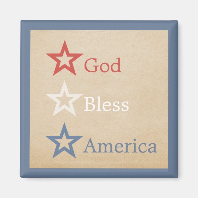 Imã Magneta Simples de Estrelas Chic (Frente)