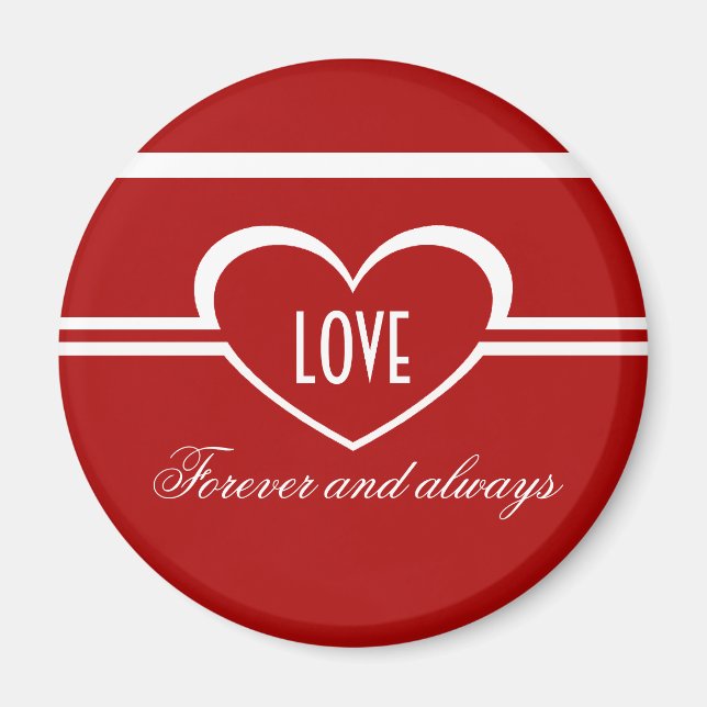 Imã Magneta Simples, Vermelho Profundo (Frente)