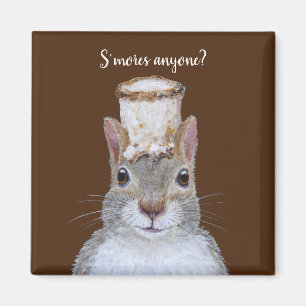 Imã Magneta S'mores com esquilo fofo