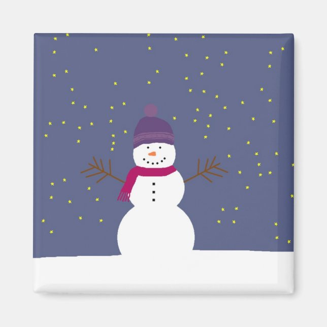 Imã Magneta Starry Snowman (Frente)