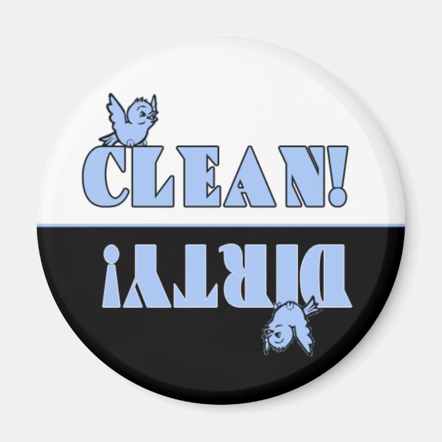 Imã Magneta suja limpa para pássaros-azuis (Frente)