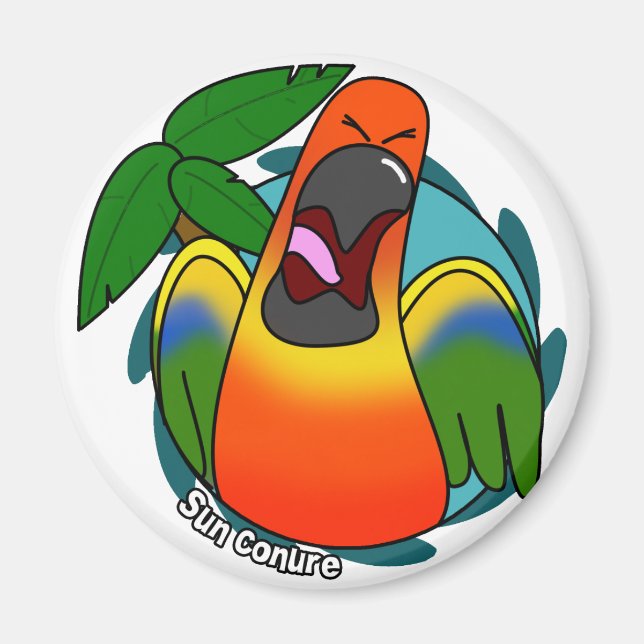 Imã Magneta Sun Conure ao Contrair (Frente)