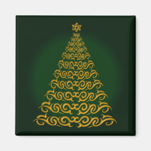 Imã Magneta verde de Natal Elegante