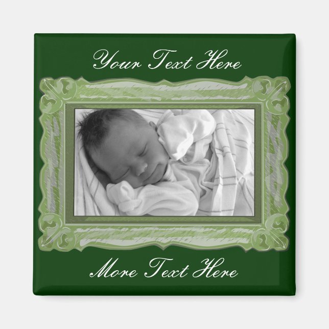 Imã Magneta Verde Elegante (Frente)