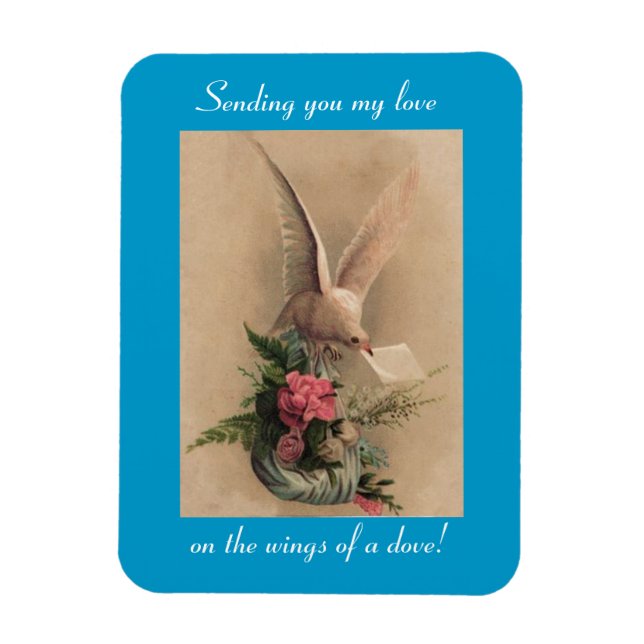 Ímã Magneta Vintage Dove (Vertical)