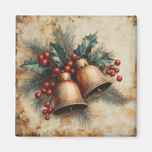 Imã Magneta Vintage Natal (Frente)