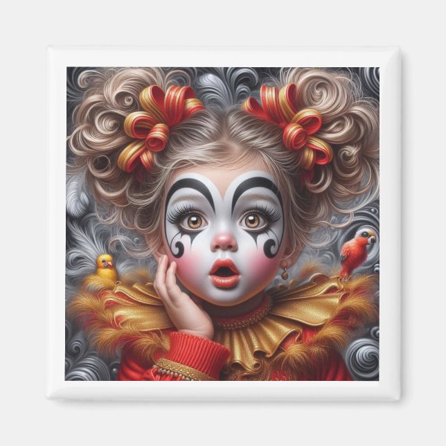 Imã Magneta Whimsical Palhaço - Deliciosa e Única (Frente)