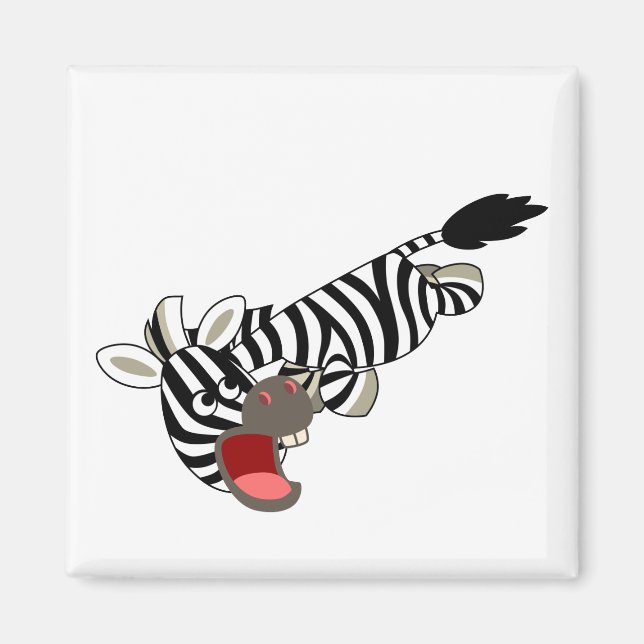 Imã Magneta Zebra do Cartoon de Grátis (Frente)