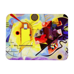 Ímã Magnete Azul Amarelo Kandinsky