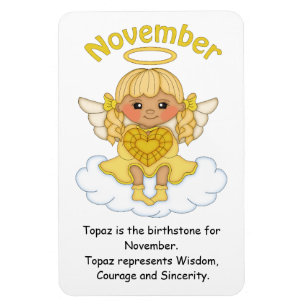 Ímã Magnete de 1º de novembro Birthstone Angel Blonde