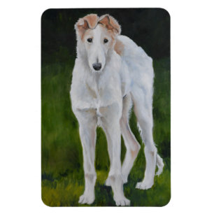 Ímã Magnete De Arte De Cão Borzoi