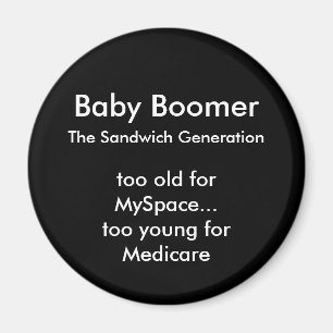 Imã Magnete de Baby Boomer - Arredondado