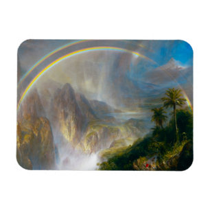 Ímã Magnete de pintura tropical em arco-íris
