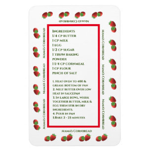 Ímã Magnete de receita de morango