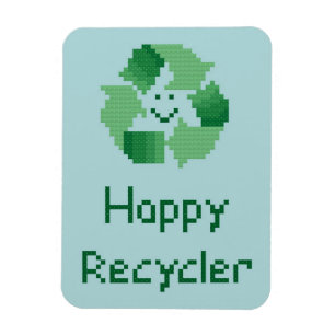 Ímã Magnete flexível de reciclagem feliz