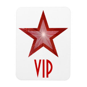 Ímã Magnete flexível "VIP" da Estrela Vermelha branco