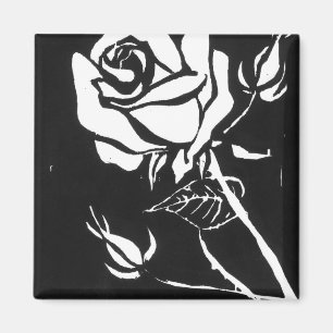 Imã Magnete Floral "Rosa Alba"