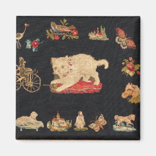 Imã Magnete Gato do Gato do Needlepoint