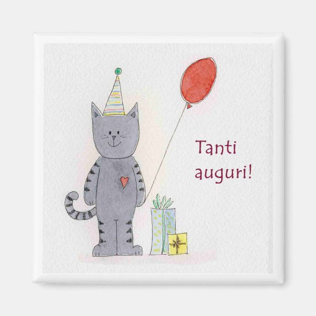Imã Magnete "Tanti auguri!" (Frente)