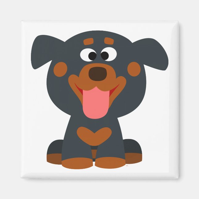 Imã Magneter de Rottweiler de Bebê de Cartoon Bonito (Frente)