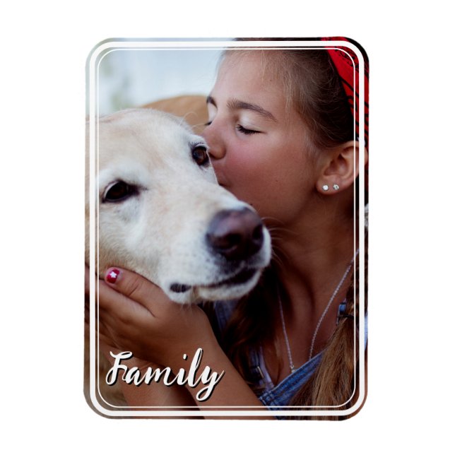 Ímã Magnetic Family Photo Magnet com Texto Personaliza (Vertical)