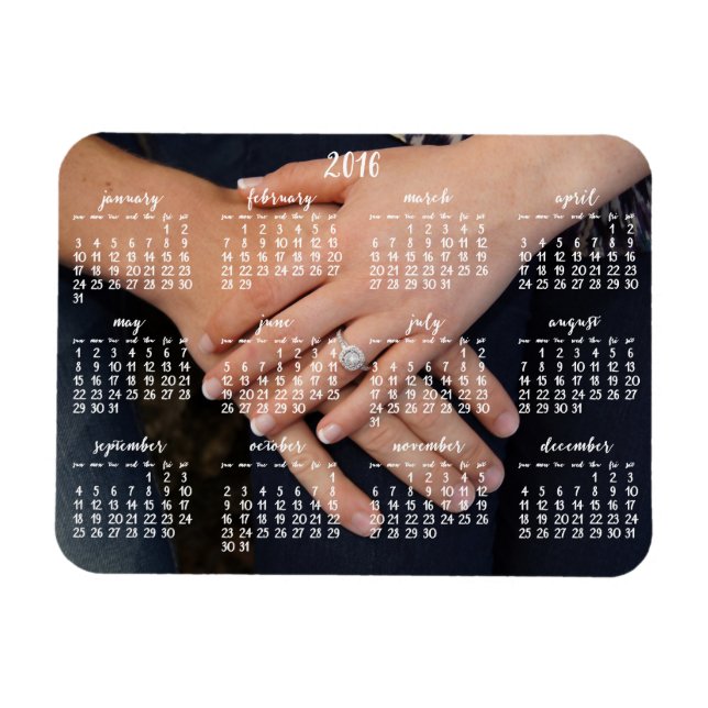 Ímã Magnética Calendar Foto Magnética 2016 (Horizontal)