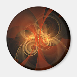Imã Magnética de Abstrato de Arte Arredondada da Manh