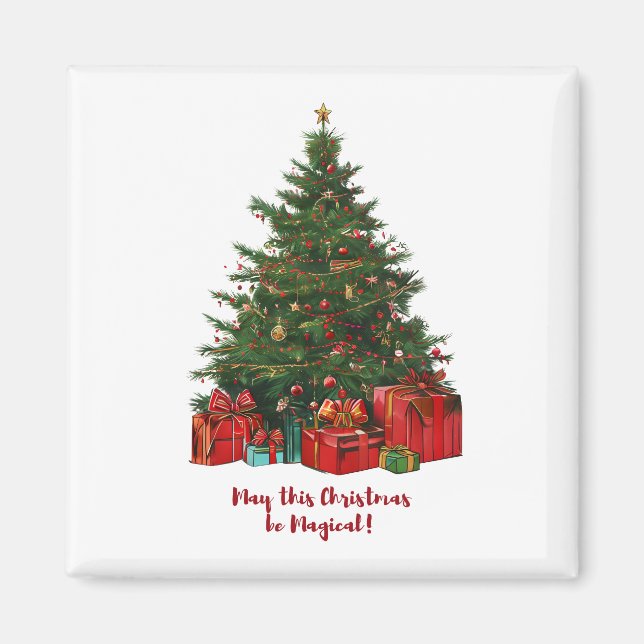 Imã Magnética de Árvore de Natal (Frente)