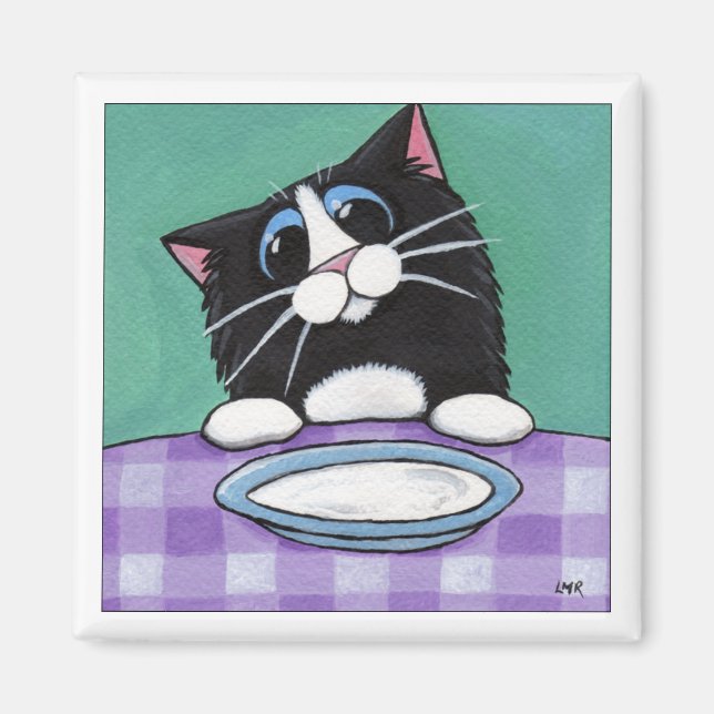 Imã Magnético de Gato de Leite (Frente)