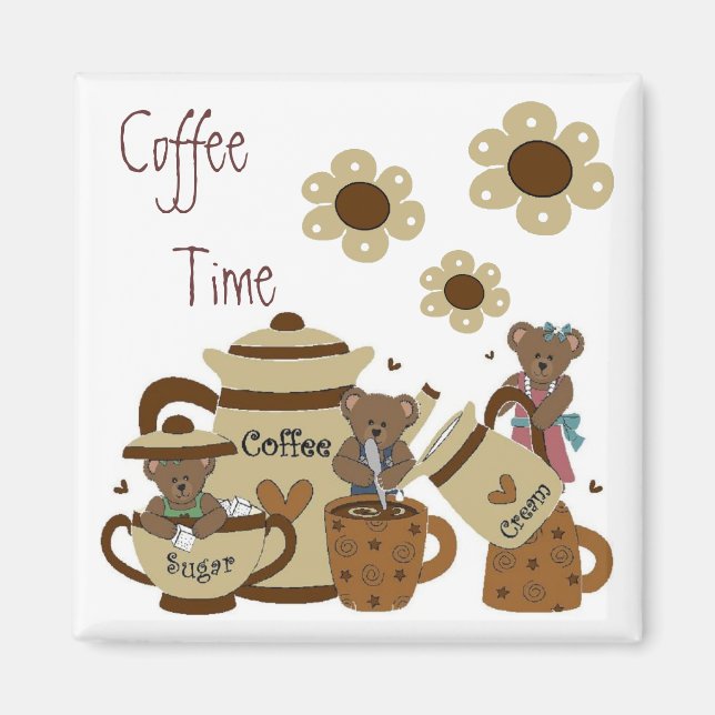 Imã Magnético de Hora do Café (Frente)