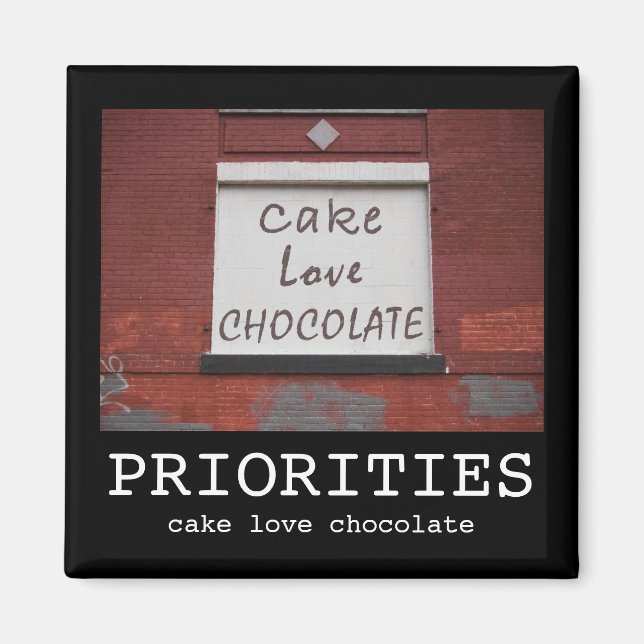 Imã Magnético Motivador do Grafite de Chocolate do Cak (Frente)