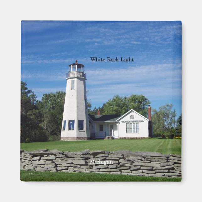 Imã Magnético White Rock Light (Frente)