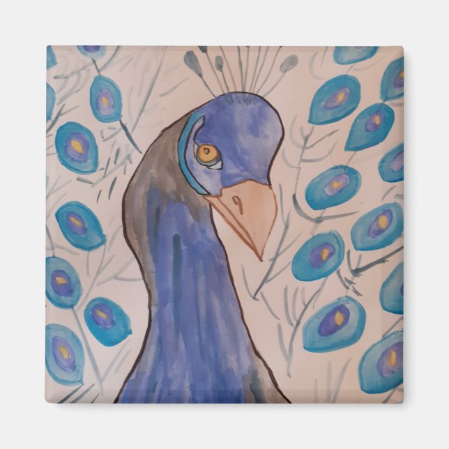 Imã Magneto Azul Pavão (Frente)