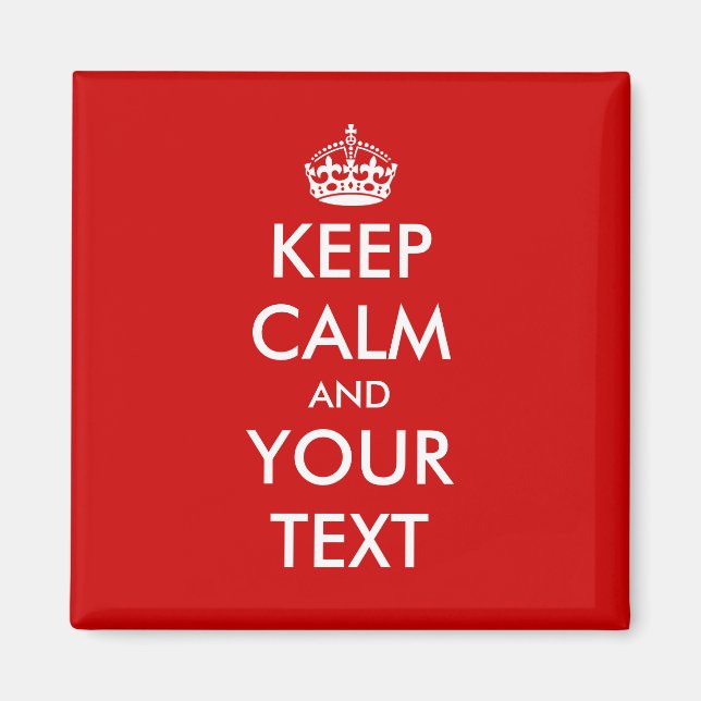 Imã Magneto calmo ao quadrado | modelo personalizável (Frente)